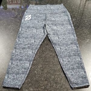 Peloton Textured Blue And Grey Leggings